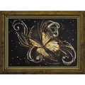 Набор для вышивания бусинами RK Larkes "Золотая бабочка" 